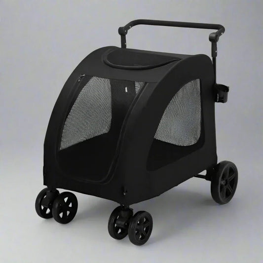 Poussette pour Chien - StrollyPet™ - Noir - Chienpagnon