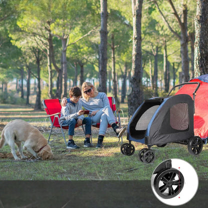 Poussette pour Chien - StrollyPet™ - Bleu - Chienpagnon