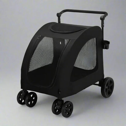 Poussette pour Chien - StrollyPet™ - Noir - Chienpagnon
