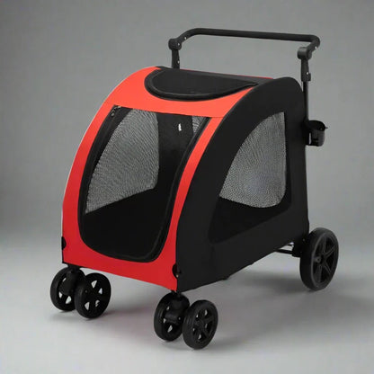 Poussette pour Chien - StrollyPet™ - Rouge - Chienpagnon