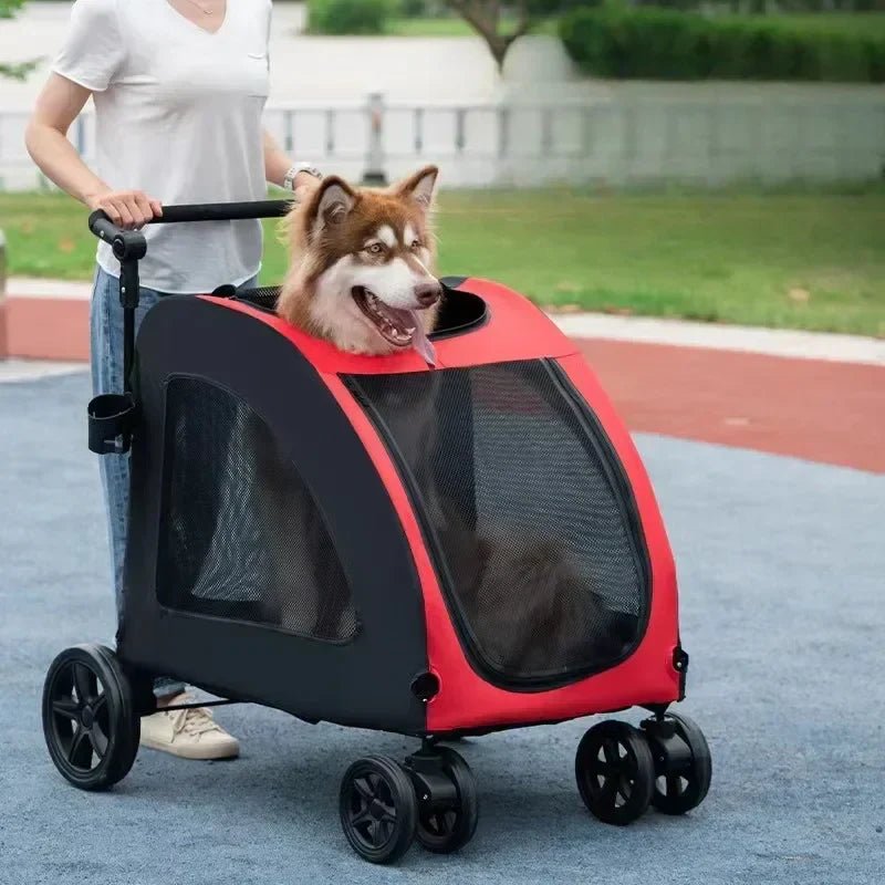 Poussette pour Chien - StrollyPet™ - Rouge - Chienpagnon