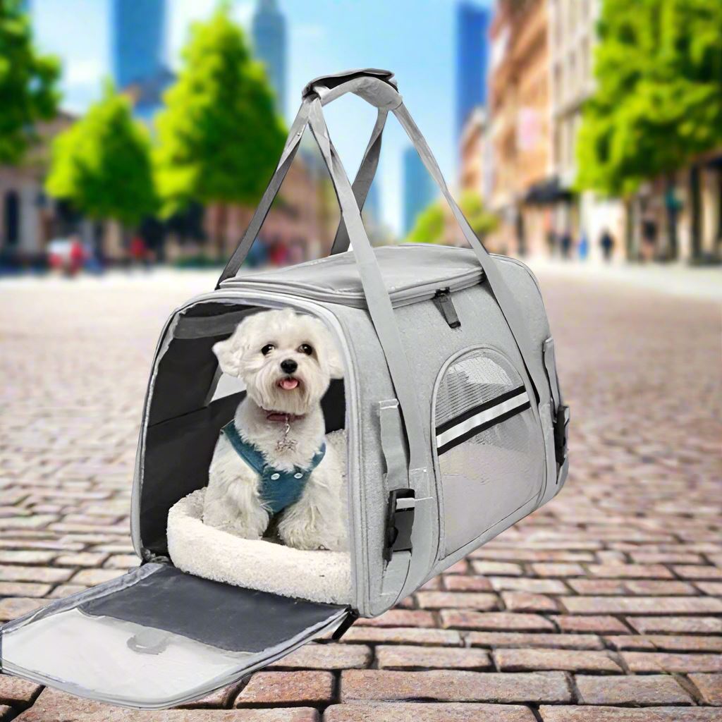Sac de Transport pour Chien - DogCarrierBag™ - Gris - Chienpagnon